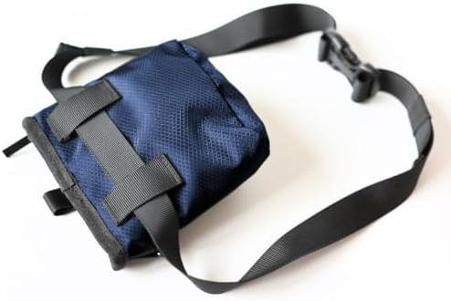 Callieco Mini Dog Treat Pouch with Magnetic & Zipper Closure | Small Waist Belt Training Behavior Aid Bag for Dog Walking with Poop Bag Dispenser (Blue)