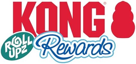 KONG Rewards Roll Upz Dog Toy – Durable Treat Dispenser for Chews, Paste & Ziggies Snacks, Interactive Enrichment Toy for Mental Stimulation, Foraging & Licking, Easy-Clean Dog Treat Toy (Ball)