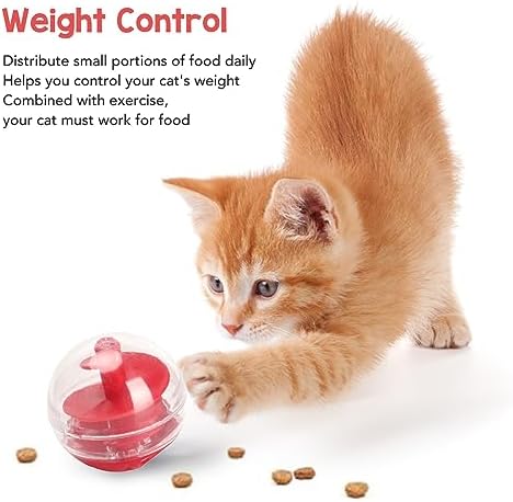 Cat Treat Dispenser Toys, Interactive Slow Feeder, Leakage Mouth Pet Slow Feeder, Cat Kitten Training, Puzzle Ball, Pet Birthday Gift