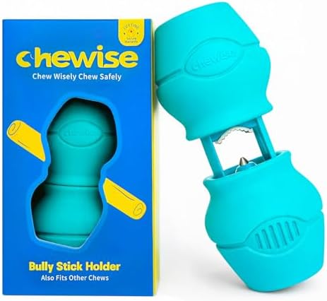 Chewise Bully Stick Holder for Dogs, Metal Teeth Dog Chew Holder