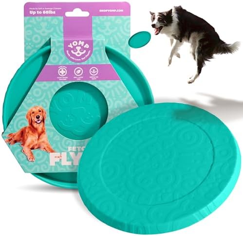 Yomp FetchFlyer Dog Frisbee – Interactive Flying Disc Toy for Soft and Medium Chewers - Outdoor Fetch Toy for Dogs – Made from Pet-Safe, Non-Toxic Silicone