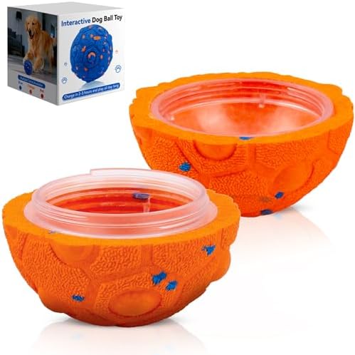 Newget Interactive Dog Toy Ball Replacement Shell, Chew-Resistant Orange