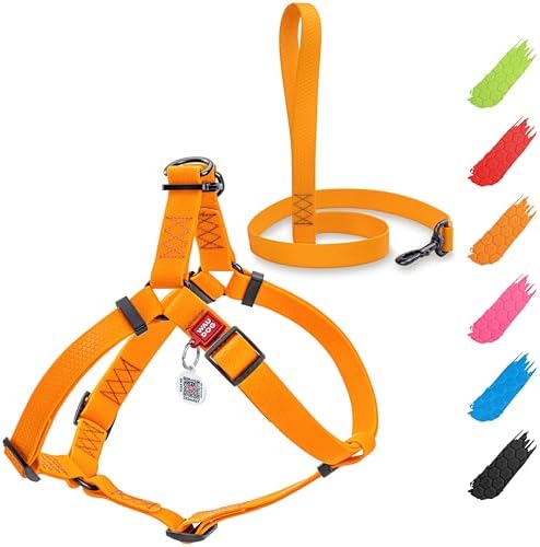 WAUDOG Waterproof Dog Harness with QR Code Tag & Metal Clasp