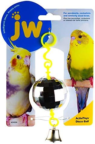 JW Pet Company Activitoy Disco Ball Small Bird Toy, Colors Vary (Pack of 2)