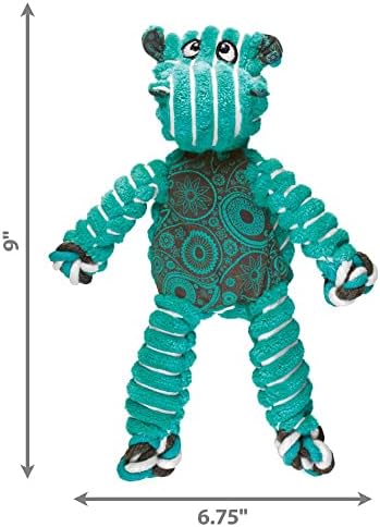 Kong Floppy Knots Rope and Plush Dog Toy, Hippo, Small/Medium