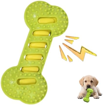 Dog Sound Chew Toy, TPR Material for Teeth Care & Play (Green)