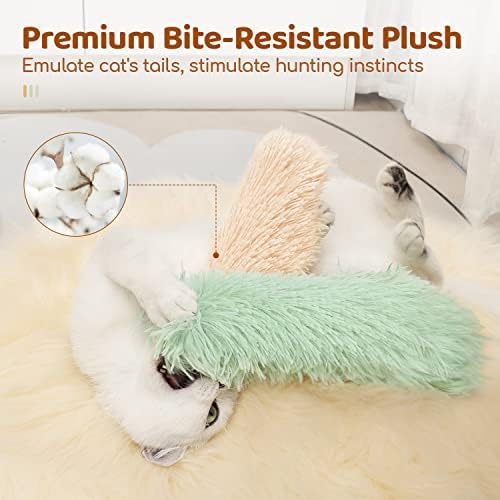 Potaroma Cat Toys Pillows, 3 Pack, Catnip Inside, Indoor Interactive Fun | Crinkle Sound, Soft Durable, Kitten Kicker, Promotes Kitty Exercise