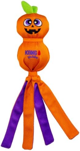 KONG Halloween Wubba Monster/Pumpkin Large 2 Pack – Durable Interactive Tug & Toss Dog Toy