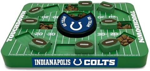 Pets First NFL Indianapolis Colts Large Puzzle Toy, New Size, Interactive Dog Treat & Slow Feeding Toy