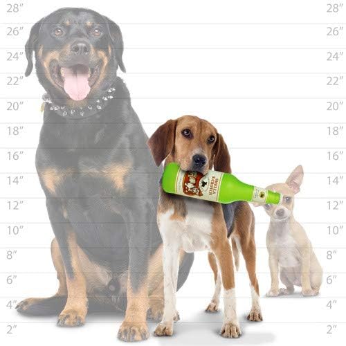 SILLY SQUEAKERS Tuffy 2 Pack Beer Bottle Dog Toy: Squeaky Dog Toy, Washable and Floats, Vinyl