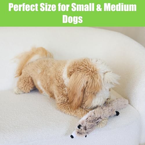 SPOT Skinneeez Extreme Quilted Raccoon - Durable, Stuffing Free Dog Toy with 4 Layers of Diamond Stitched Fabric & 2 Squeakers- Ideal for Small & Medium Aggressive Puppies and Dogs- 14in