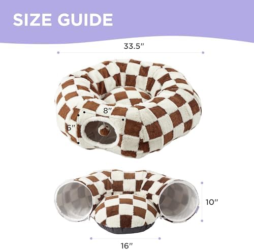 Lesure Donut Cute Jacquard Cat Tunnel Bed Kitten Toys for Puppy Bunny