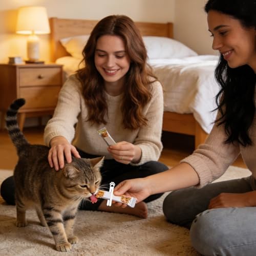 Cat Food Squeezer – 3D Printed Treat Dispenser | 3D-Printed Kitten Strip Cat Food Squeezer for Wet Treats, Ideal for Training and Feeding, Pet Trainers Animal Lovers Apartment Home Office Shelters