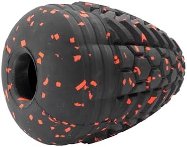 Chew King Supreme Durable Rubber Dog Toy for Aggressive Chewers, Treat-Dispensing Heavy-Duty Chew Toy with Safety Air Vent, Interactive Dog Toy for Training & Enrichment, Large 4.1" x 3.1"