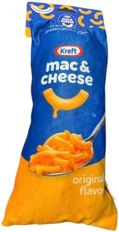 Kraft Mac & Cheese Squeaky Plush Dog Fun, Original Flavor Box Design