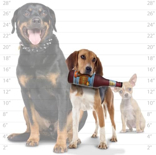 SILLY SQUEAKERS Tuffy 2 Pack Beer Bottle Dog Toy: Squeaky Dog Toy, Washable and Floats, Vinyl