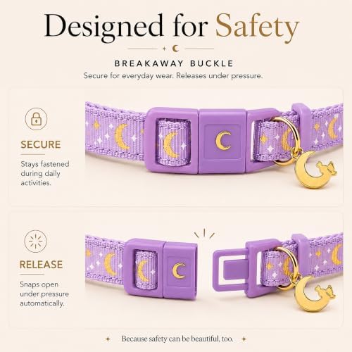 Breakaway Cat Collar with Bell for Kittens & Cats