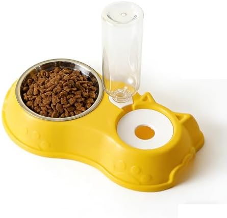 Cat Bowls Food and Water Bowl Set with Automatic Water Dispenser