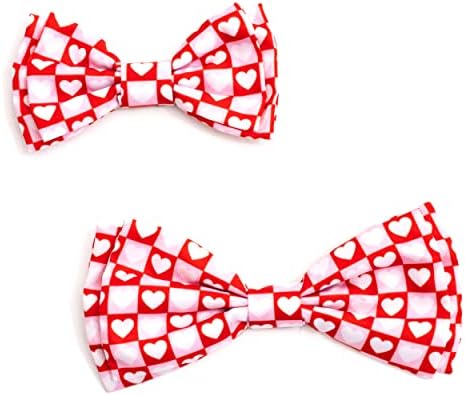 THE WORTHY DOG Spring Patterns Pet Bow Ties for Dogs & Cats, CB Hearts