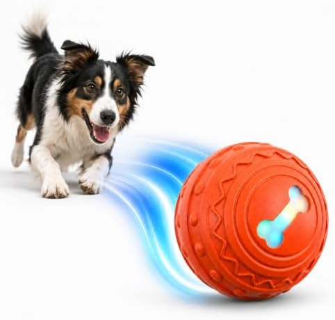 Smart Interactive Dog Toy, Automatic Moving, Bouncing, and Rotating, TPU Material, IPX7 Waterproof Rating, Active Rolling Ball for Puppy, Medium and Large Dogs