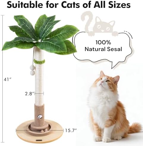 Woochpet 35"Cat Scratching Posts,Interactive Cat Toys For Indoor Large Cats