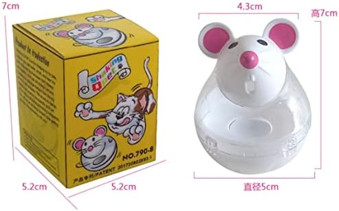 2pcs Cat Slow Feeder Food Ball,Mice Water Droplet Bone Tumbler Shaped Pet Mouse Treat Ball Cat Food Toy Slow Feeder Enrichment Toys