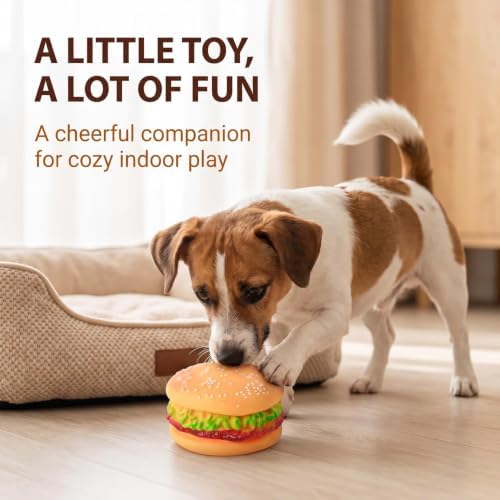 2 Pcs Bite-Resistant Dog Toys Squeaky Chewing Toys Tooth Cleaning Dog Supplies, Golden Retriever Teddy Pets, etc, Training, Sofa Damage Prevention, Hamburger Pet Toys, Squeak Toys