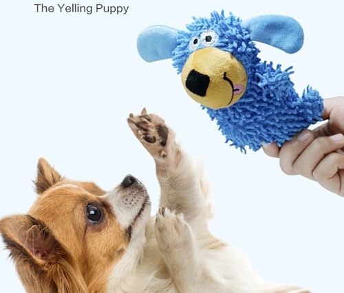 Lettuce Pets Squeaky Dog Plush Toy - Soft, Durable & Interactive Chew Toy for Small, Medium, and Large Dogs, Perfect for Playtime and Training (Blue)