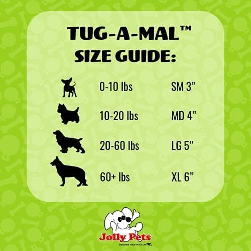 Jolly Pets Tug-A-Mal Crab Squeaky Tug Dog Toy, Large