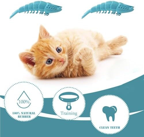 2 Pack Cat Toothbrush Catnip Toy, Crayfish-Shaped Safe Chewing Toy