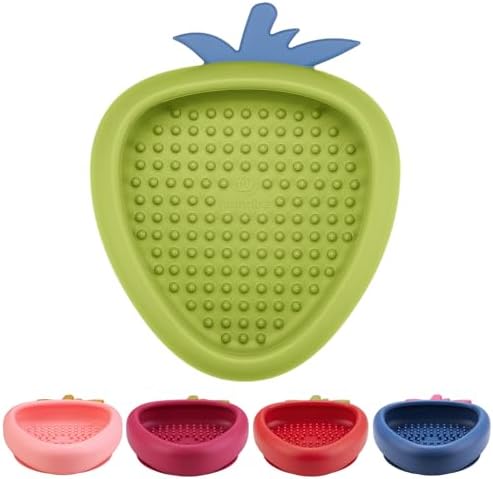 Freeze Dog Lick Bowl, Animire Non-Slip Slow Feeder Lick Mat for Dogs, Silicone Dog Enrichment Bowl for Distraction Anxiety Relief Boredom, BPA Free, Dishwasher Safe(Green,L)
