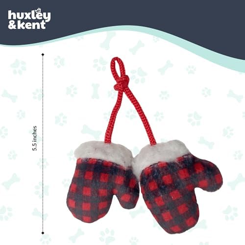 Huxley & Kent Plush Crinkle Catnip Cat Toy, Mittens for Kittens