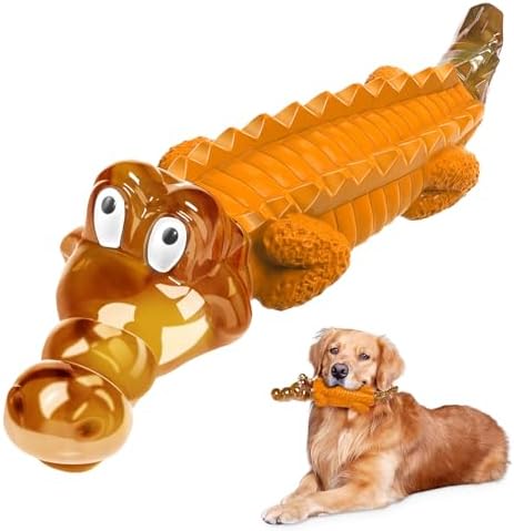 Jeefome Crocodile Dog Chew Toy for Small & Medium & Large Dogs
