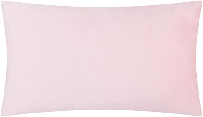 KINGROSE 3D Flower Throw Pillow Cover, 12 X 20 Inches, Velvet, Pink | Handmade Floral Pillowcase, Decorative Cushion Cover, For Sofa Couch Bedroom Home Decor
