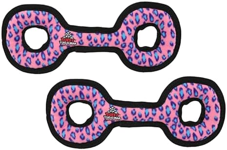 TUFFY uffy® : 2 Pack TugOWar Dog Toy: Ultra Durable Plush Toy with Multiple Layers & Reinforced Seams, Washable and Floats, Original Construction