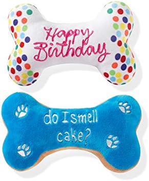 FRINGE STUDIO Birthday Bone Cookies Pet Toy (289332), Multicolor