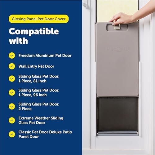 PetSafe Closing Panel Pet Door Cover, Durable Plastic, Small 5 in x 10 in