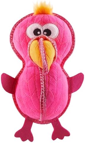 Outward Hound Xtreme Seamz Flamingo Squeaky Durable Dog Toy