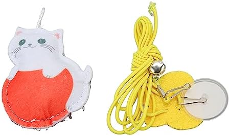 Gavigain Interactive Cat Toy, Hanging Catnip Toy with Adjustable Elastic Cord, Felt Stress Relief Toy for Cats, Non Marking, Anxiety and Boredom Relief