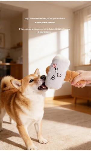 2pcs Funny Expression Squeaky Plush Dog Toy Interactive Bite Resistant Pet Toy for Small Medium(Big Hammer 2pcs)