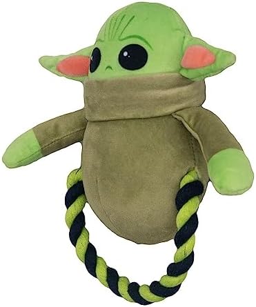 Buckle-Down Dog Toy, Plush and Round Rope Star Wars The Child Green Black