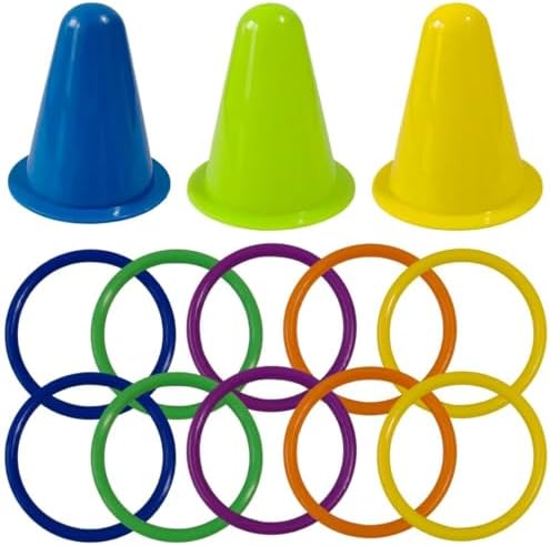 13PCS Rabbit Training Rings Toy for Small Pets, Bunny Enrichment 3 Stacking & 10 Rings for Adult Pet Owners