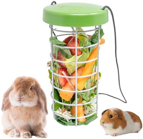 Omlet Caddi Rabbit Treat Holder | Strong and Durable Hay Rack for Small Animals | Interactive Toy | Attaches Easily to Any Rabbit Run | Durable Welded Steel Food Dispenser