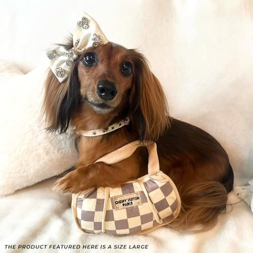 Haute Diggity Dog Chewy Vuiton Handbag Plush Dog Toy, Designer Parody Toy