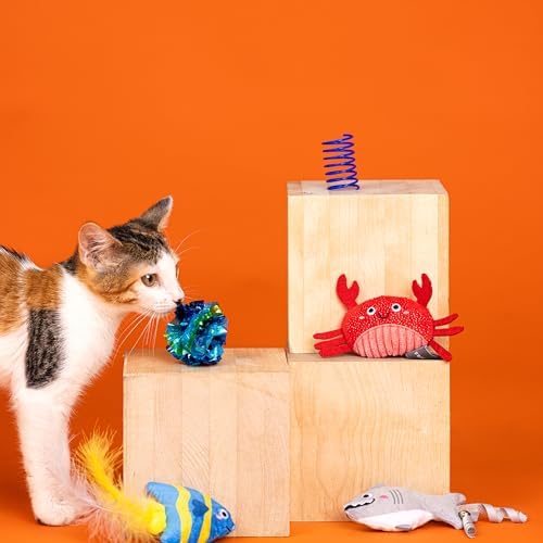 Fringe Studio 6PCS Multipack Cat Toy Set Water You Waiting for?, Pet Shop Collection (610022)