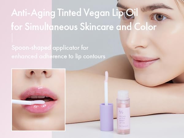 Dr.Ceuracle Vegan Active Berry Lip Oil - Moisturizing Lip Gloss for Dry, Chapped Lips, Long-Lasting Glow, Korean Skincare for Stocking Stuffers (4.5ml / 0.15 fl. oz.)