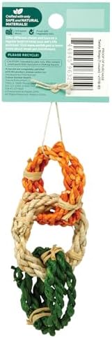 Oxbow Enriched Life Twisty Rings, Rabbit Toys, Guinea Pig Toys, Enrichment for Bunny, Guinea Pig, Hamster, Rabbit, Chinchilla, Rat, Chinchilla Cage Accessories, Small Pet Accessories for Cage