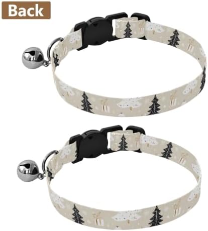 Cute Christmas Ballerina Pet Collars 2 Pack Dog Collars for Small Dogs Adjustable 10.6 to 17.1 Inches