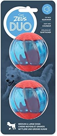 ZEUS Duo Balls with Squeaker, Interactive Dog Toys, Large, 96286