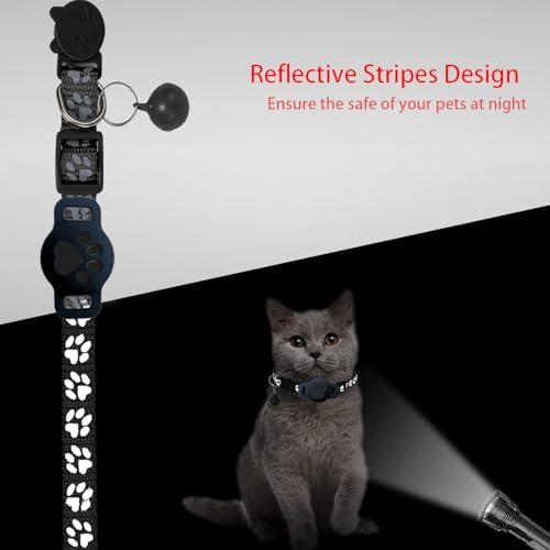 Cat Tracker GPS Collar for Cats Electronic Pet Locator Waterproof Compatible with Apple Find My No Monthly Fee Ideal for Small to Large Cats Advanced Tracking Solution Smart Collar for Pet Safety